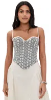 Guizio Genevieve Gingham Bustier Gingham