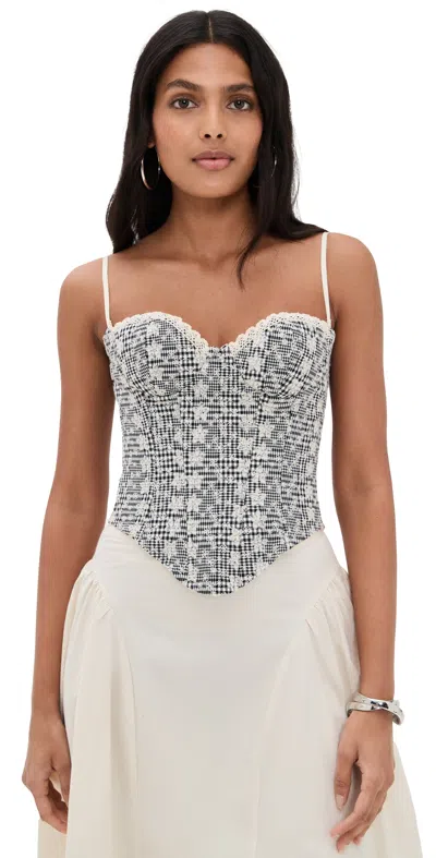 Guizio Genevieve Gingham Bustier Gingham