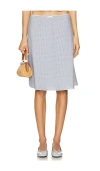 Guizio Gingham Paloma Skirt In Baby Blue