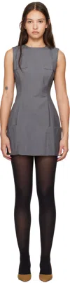 Guizio Gray Rowan Minidress In Heather Grey