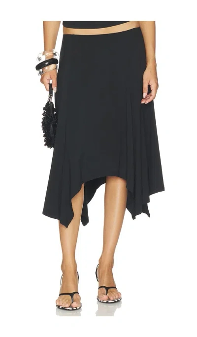 Guizio Handkerchief Skirt In Black