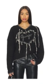 Guizio Heart Sweater In Black