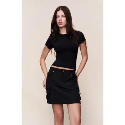 Guizio Hunter Cargo Skirt In Black