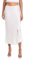 Guizio Pink Kahli Midi Skirt In Ballet Slipper/ivory