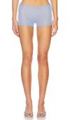 Guizio Knit Side Tie Short In Baby Blue