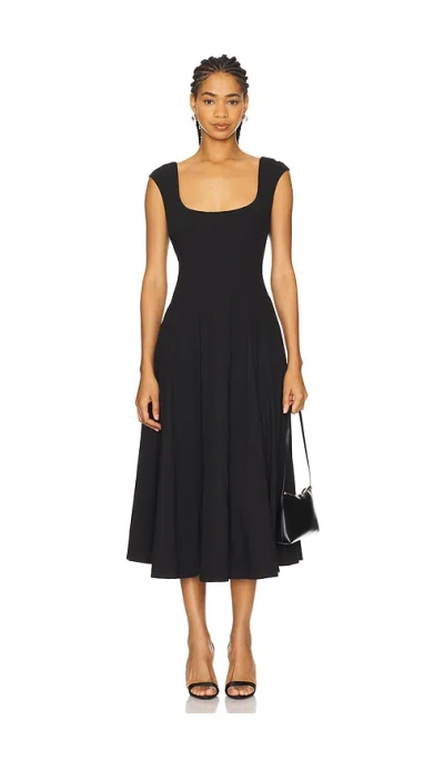Guizio Black Leila Midi Dress
