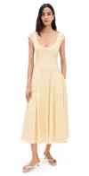 Guizio Leila Dress Honey Butter Print In Yellow