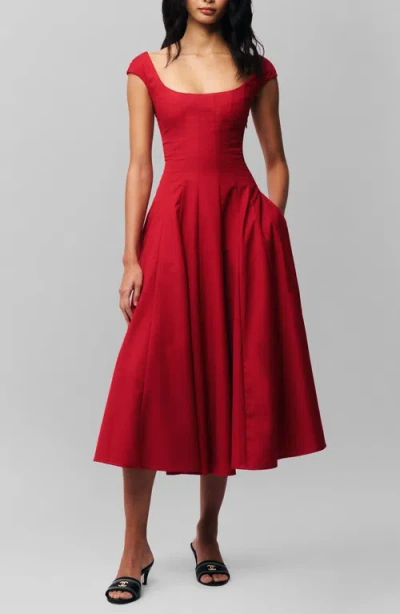 Guizio Leila Dress In Red Love