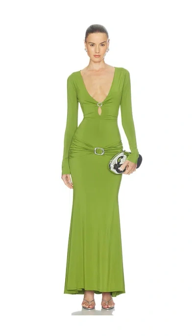 Guizio Liora Long Sleeve Dress In Green