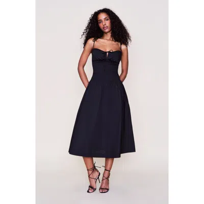 Guizio Lura Midi Dress In Black