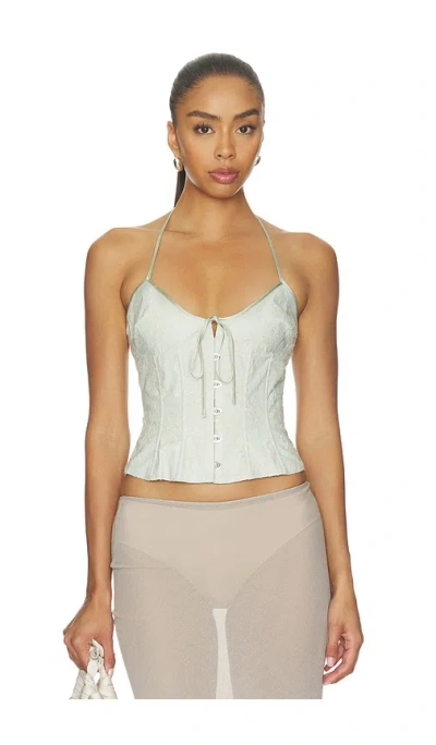 Guizio Marini Floral Corset In Green