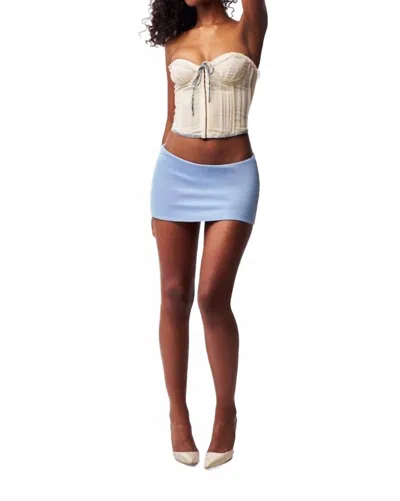 Guizio Micro Mini Skirt In Baby Blue