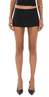 Guizio Micro Mini Stretch Skirt Black In Black