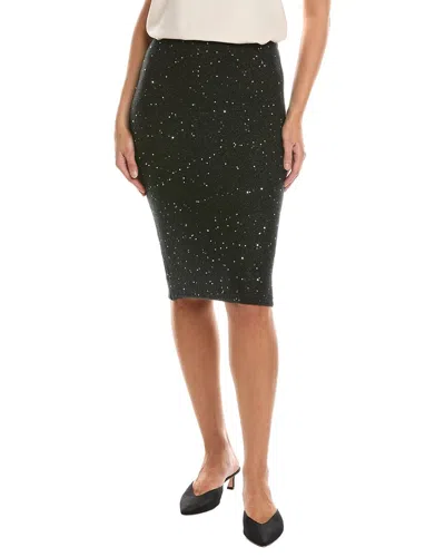 Guizio Miki Sequin Wool-blend Knit Midi Skirt In Green