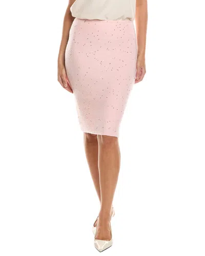 Guizio Miki Sequin Wool-blend Knit Midi Skirt In Pink