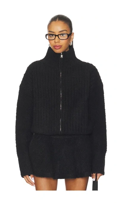 Guizio Mila Zip Up Jacket In Black
