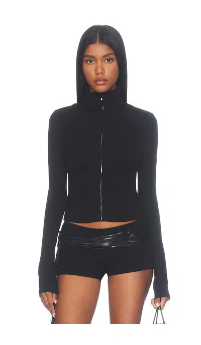Guizio Multi Seamed Zip Front  자켓 In Black