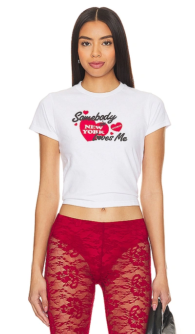 Guizio New York Loves Me Tee In White