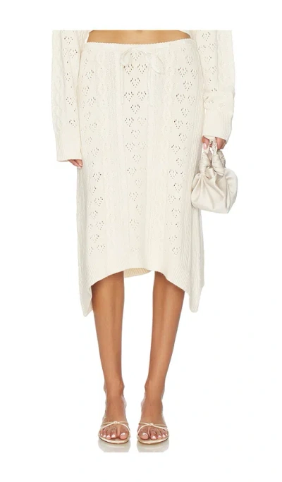 Guizio Noah Cable Skirt In White