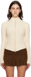 Guizio Off-white Nell Cardigan In Cream