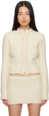 GUIZIO OFF-WHITE PALMYRA KNIT CARDIGAN