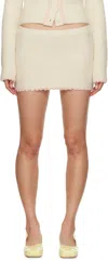Guizio Off-white Palmyra Knit Miniskirt In Ivory Base W/ Ballet