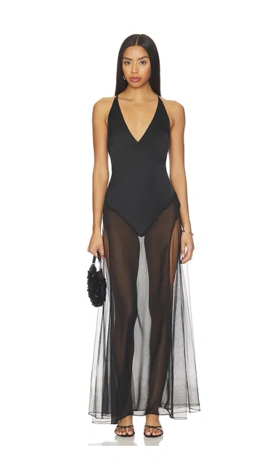 Guizio Olympia Maxi Dress In Black