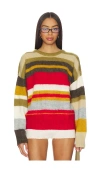 Guizio Oversized Stripe Jumper In Multi