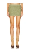 Guizio Green Palmyra Knit Miniskirt In Sage