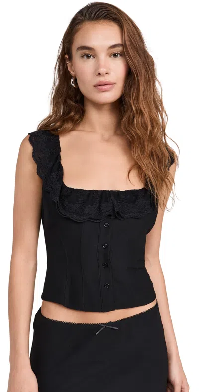 Guizio Black Paloma Top