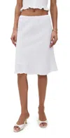 Guizio White Paloma Midi Skirt In White