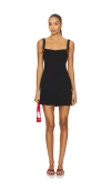 Guizio Penelope Plisse Dress In Black