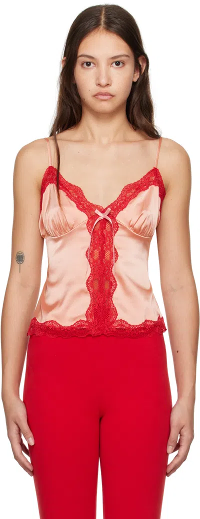 Guizio Pink Blair Camisole In Candy Apple