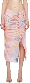 Guizio Pink Celastrina Midi Skirt In Ambrosia