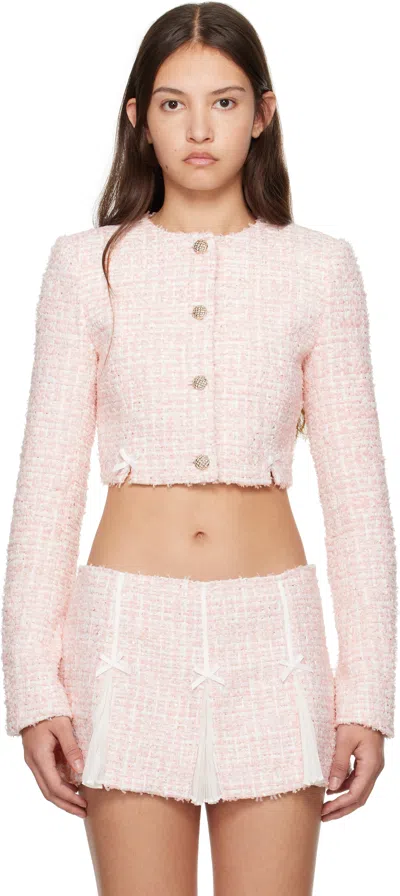 Guizio Pink Colette Jacket In Baby Pink
