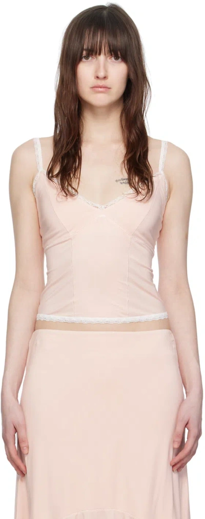Guizio Pink Dainty Camisole In Light Pink
