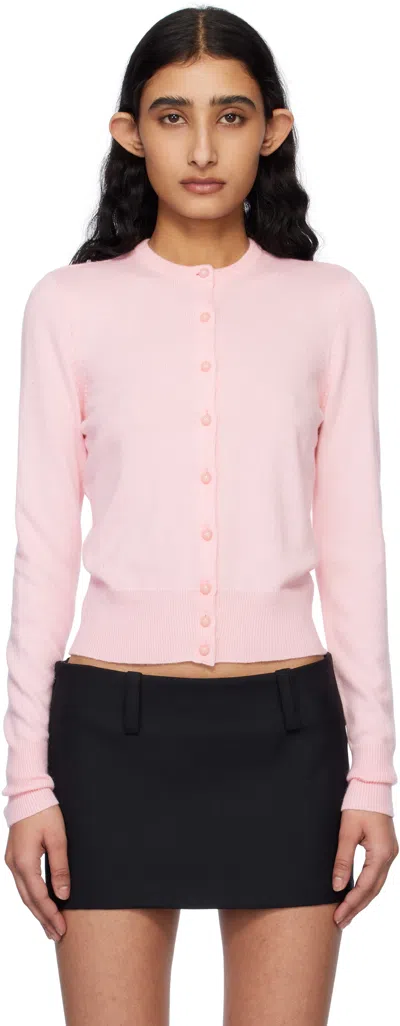 Guizio Pink Emelie Cropped Cardigan