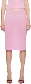 GUIZIO PINK SELENE MIDI SKIRT