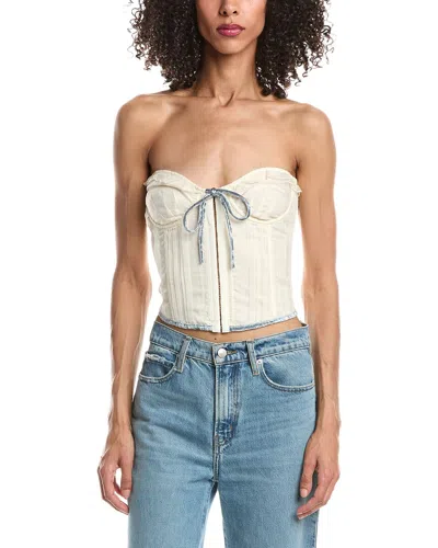 Guizio Pintuck Corset In White