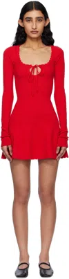 Guizio Red Evelyne Minidress In Red