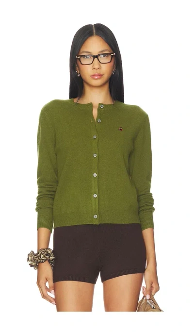 Guizio Relaxed Cardigan In Green
