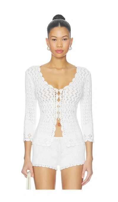 Guizio Rosalie Top In White