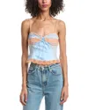 Guizio Seely Corset Top In Blue