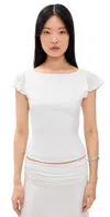 Guizio Soffiano Top Ivory