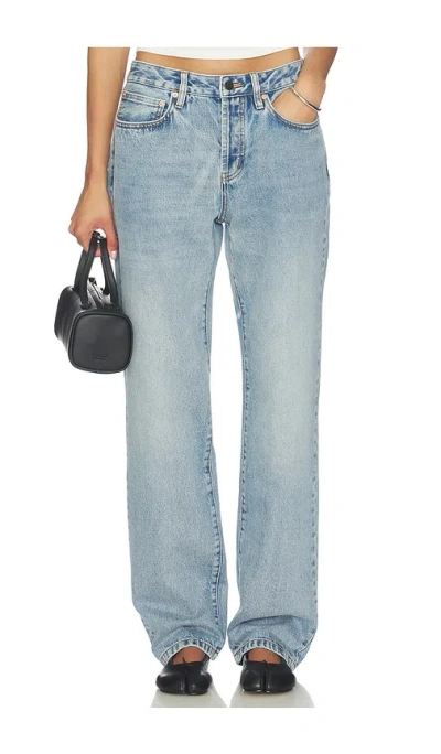 Guizio Sol Relaxed Wide Leg Pant In Blue