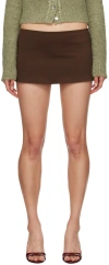 GUIZIO SSENSE EXCLUSIVE BROWN MICRO MINISKIRT