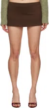 Guizio Ssense Exclusive Brown Micro Miniskirt In Brown