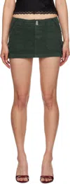Guizio Ssense Exclusive Green Anais Cargo Miniskirt In Forest