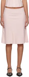 Guizio Ssense Exclusive Pink Paloma Midi Skirt In Pink