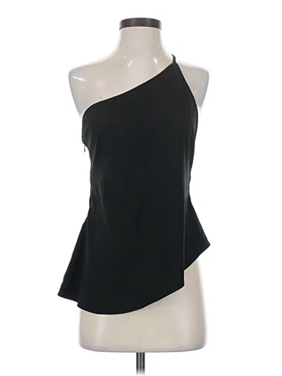 Pre-owned Guizio Tank Top Black One Shoulder Neckline Tops